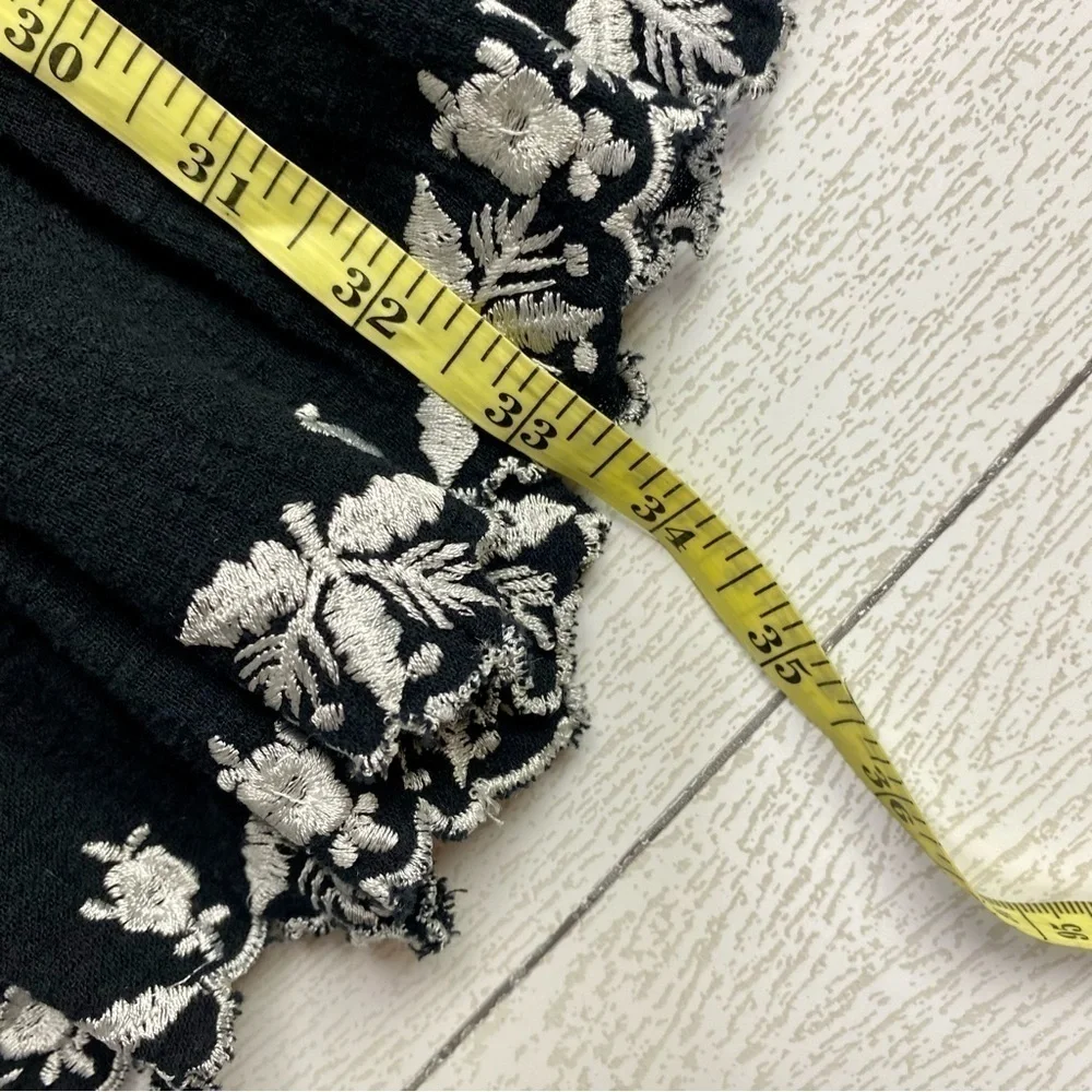 Free People Santiago Dress black white embroidered size XS
